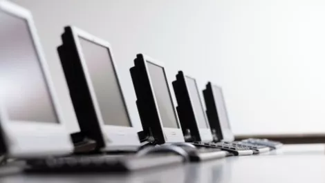 Row of computers