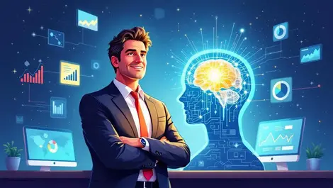 British business leader ai brain data charts trust in ai decision making