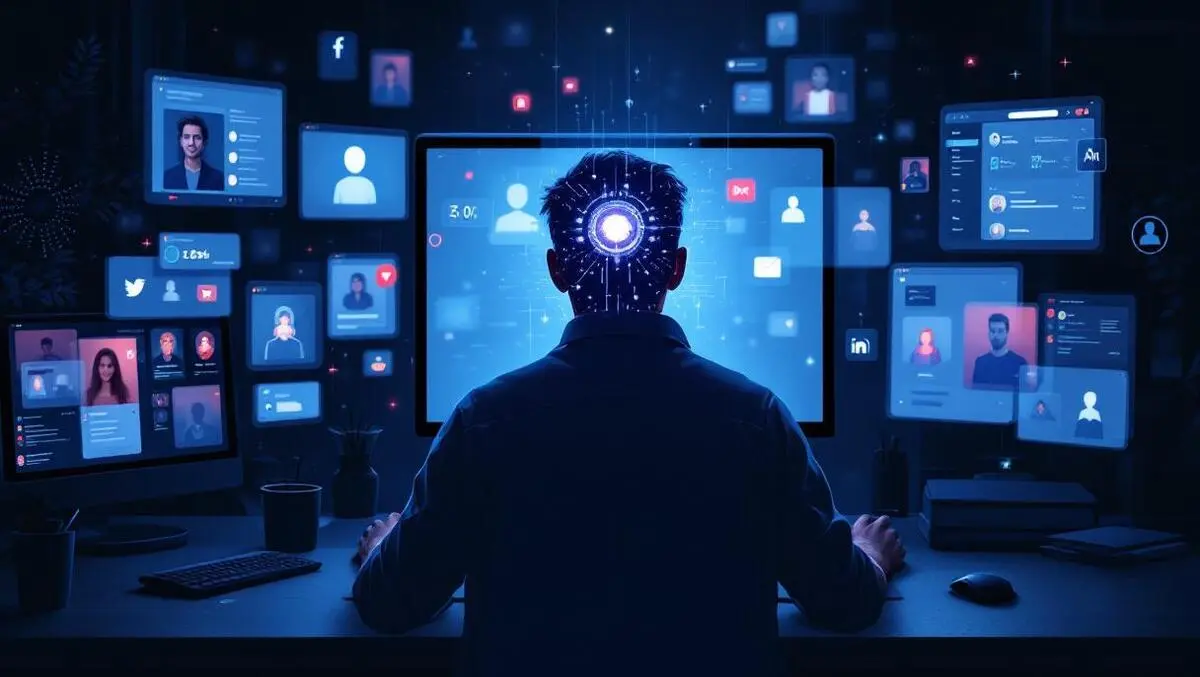 Moody nz man at computer ai double online fraud identity theft