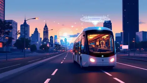 Autonomous shuttle australian city dusk driver monitoring safety