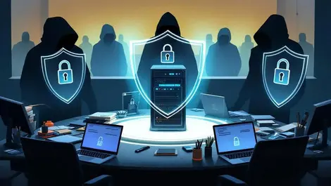 Small office eu us business server multi layer security shields