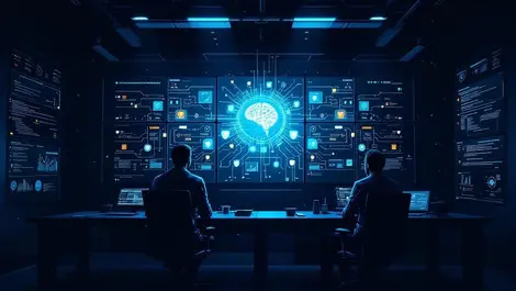 Cinematic us soc ai brain highlighting critical network threats
