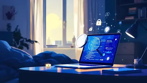 Teens bedroom night laptop digital forensics online safety search