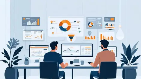 Modern sales workspace ai lead funnels dashboards data flow