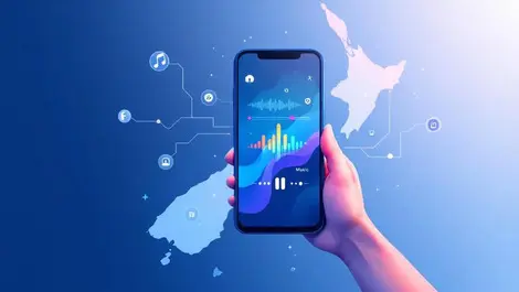 Smartphone music waveforms personalisation data new zealand art